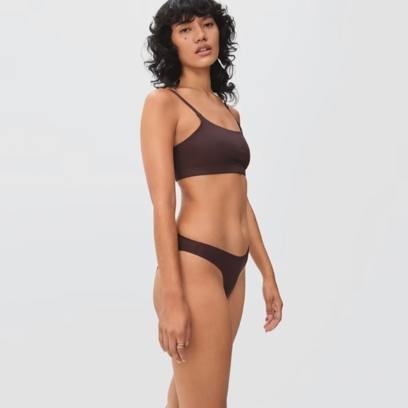 Everlane The Invisible Bikini Panties NWT in Dark Tan/Brown Size Medium - Picture 4 of 8